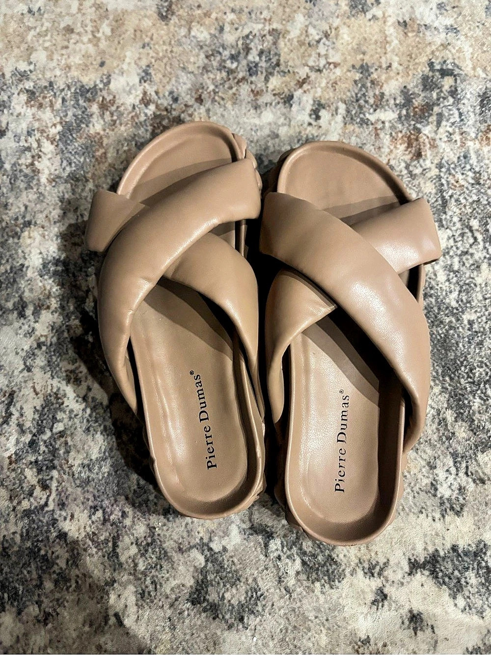 Pierre Dumas MALI Woven Platform Sandals Brown US 7